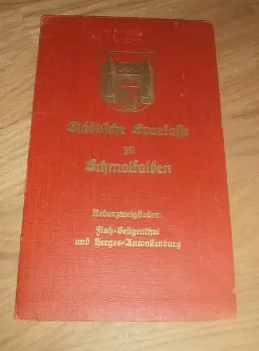 altes Sparbuch Schmalkalden , 1941 - 1942 , Ernst Völker ,  Sparkasse , Bank !!!