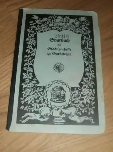 altes Sparbuch Groß Engersen / Gardelegen , 1933 - 1944 , Max Schlüsselburg , Kalbe ,  Sparkasse , Bank !!!