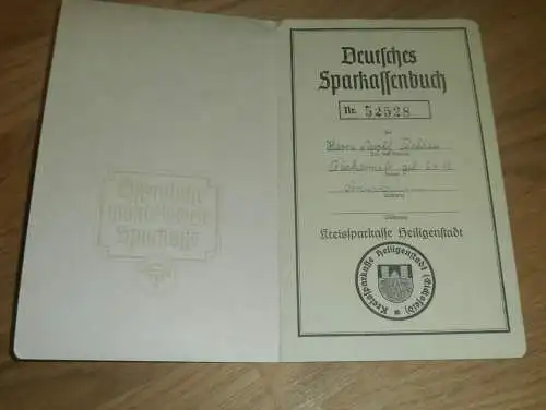altes Sparbuch Arenshausen / Heiligenstadt , 1946 , Adolf Tüchsen , Sparkasse , Bank !!!
