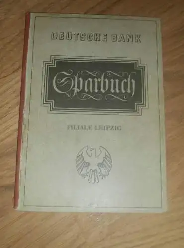 altes Sparbuch Leipzig , 1933 - April 1945 , Kurt Seifarth , Pariser Straße , Sparkasse , Bank !!!