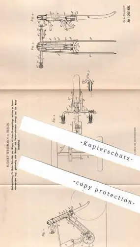 original Patent - Rudolf Wesemann , Berlin | 1899 | Bremse für Fahrräder , Motorwagen | Fahrrad , bike , bicycle