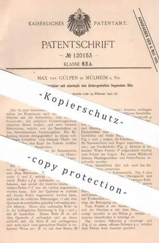 original Patent - Max van Gülpen , Mülheim / Rh. | 1900 | Rahmen für Fahrräder | Fahrrad , bike , bicycle , Rad , Sattel