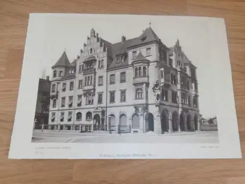 original Ansicht/ Photographie von 1902 , München , Hotel Union Millerplatz 3, Haus , Villa , Wohnung , Wohnhaus !!!