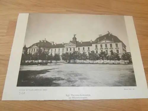 original Ansicht/ Photographie von 1902 , München , Kgl. Theresien - Gymnasium , Haus , Villa , Wohnung , Wohnhaus