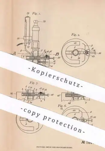 original Patent - David Barsky , Lüttich Belgien , 1906 , Elektrischer Gasfernzünder | Gaszünder | Gas Zünder | Brenner