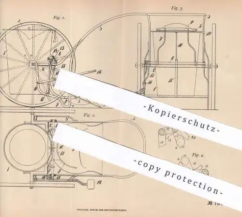 original Patent - Aktiebolaget S. Henrikssons Sprutfabrik & Mekaniska Verkstad , Stockholm , Schweden | Müll - Karren |