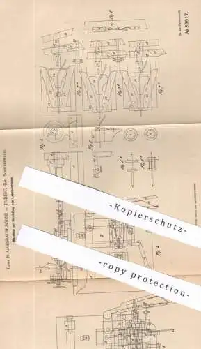 original Patent - M. Griesbaum Söhne , Triberg , 1886 , Herst. von Laternentrieben | Uhr , Uhren , Uhrwerk , Uhrmacher !