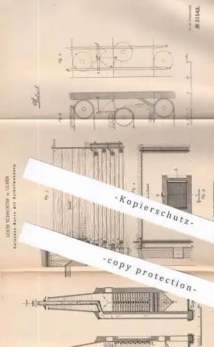 original Patent - Louis Schroeter , Guben , 1884 , Kolonnen - Darre mit Selbstwendung | Darren , Malz , Bier , Brauerei