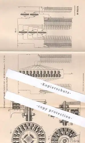 original Patent - Edward Benjamin Parkhurst , Woburn , Massach. USA , Elektrische Kraftmaschine  | Motor , Elektromotor