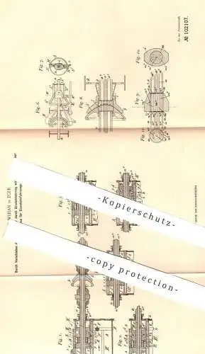 original Patent - Robert Wihan , Eger / Tschechien / Ungarn | 1897 | Luftdruckbremse für Eisenbahn | Bremse , Bremsen