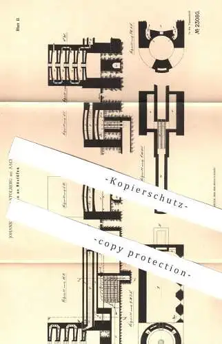 original Patent - Johann Haas , Stolberg , Aachen , 1882 , Röstofen | Ofen , Öfen , Gasofen , Ofenbauer | Hütten