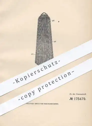 original Patent - Alex Streubel , Hamburg , 1904 , Gewirkter o. gestrickter Glühstrumpf | Strumpf , Stricken , Mode !!