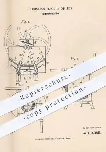 original Patent - Christian Fleck , Ohligs , 1898 , Teigknetmaschine | Teig kneten | Brot , Bäcker , Bäckerei , Brotteig