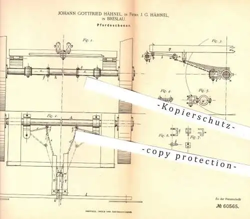 original Patent - Johann Gottfr. Hähnel , Breslau  1891 , Pferdeschoner | Pferde , Pferdewagen , Pferdekutsche , Kutsche