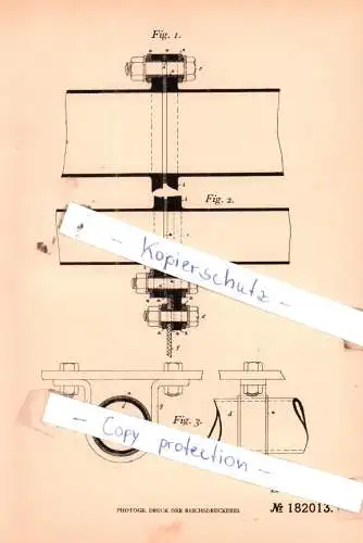 original Patent - Carl Schirmer in Kiel , 1905 , Verhinderung von Anfressungen der Rohrleitungen !!!