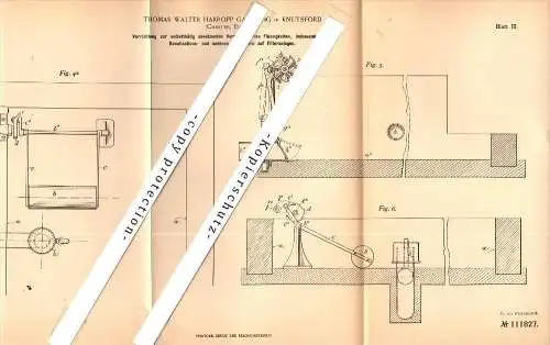 Original Patent - Thomas Walter Harropp Garstang in Knutsford , Cheshire , 1899 , sewerage !!!