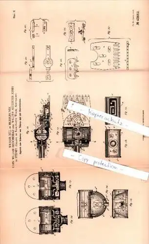 Original Patent  - W. Bell in Murrurundi, J. William Broomhead und W. Jones in Sydney ,1887 , !!!