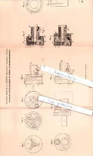 Original Patent  - Richard Kilburn in Gorton , Manchester , 1898 , Schraubenschneidkluppe !!!