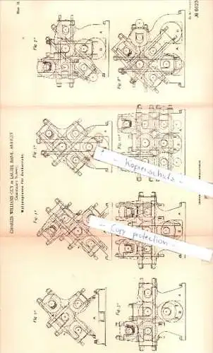 Original Patent  - C. Williams Guy in Laurel Bank, Anerley , 1891 , Walzenpresse für Zuckerrohr !!!