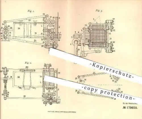 original Patent - H. Hohlmann , M. geb. Sürder , Essen  1905 , Würfel - Schneidemaschine für Speck , Fleisch , Fleischer