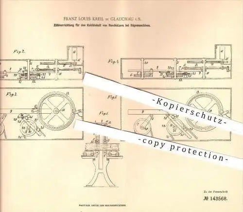 original Patent - F. L. Kreil , Glauchau , 1902 , Zählen des Kubikinhalts von Rundhölzern bei Sägemaschinen , Rauminhalt