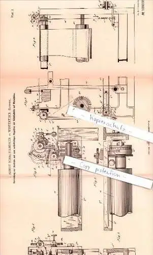 Original Patent  - J. Albert Schaufelberger in Winterthur , Schweiz , 1899 , Weberei !!!