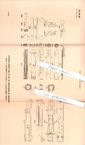 Original Patent  -  F. J. Petri und J. Buchmüller in Wien , 1888 ,  Repetirgewehr !!!