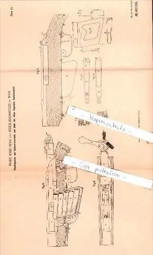 Original Patent  -  F. J. Petri und J. Buchmüller in Wien , 1888 ,  Repetirgewehr !!!