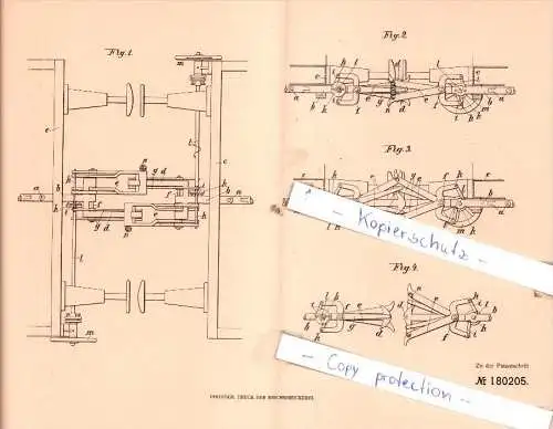 Original Patent  - Joseph und Alois Gieler in Weida i. Thür. , 1905 , Lösen von Kupplungen !!!