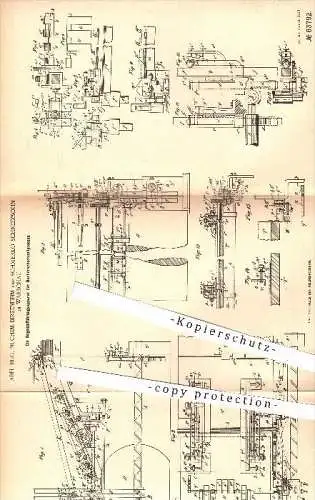 original Patent - Abel Bug , Nuchim Birkenheim , Schmerko Schneezsohn , Warschau , 1894 , Buchdruck - Presse , Druck !!