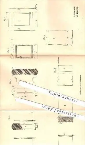 original Patent - A. HCH. Rietzschel GmbH , München , 1905 , Gehäuse für Kamera aus Metallblech , Film , Fotografie !!