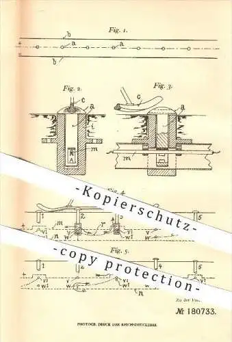 original Patent - Michael Obergassner in München , 1906 , Teilleiteranlage für elektrische Bahnen , Strom , Elektrik !