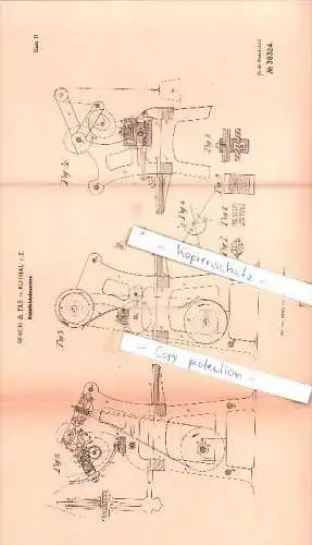 Original Patent - Spach & Fils in Rothau i. E. , 1885 ,  Wickelmaschine !!!