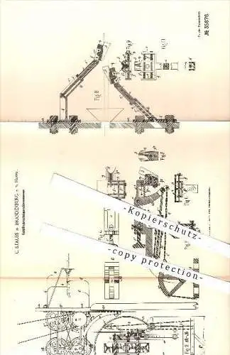 original Patent - C. Stauss in Brandenburg an der Havel , 1885 , Schilfrohrschälmaschinenmesser , Schilf , Messer , Korb