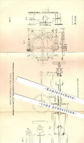 original Patent - A. Munzinger in Olten , 1880 , Spinnmaschine für Streichgarn , Spinnen , Spinnerei , Garn , Spinnrad !