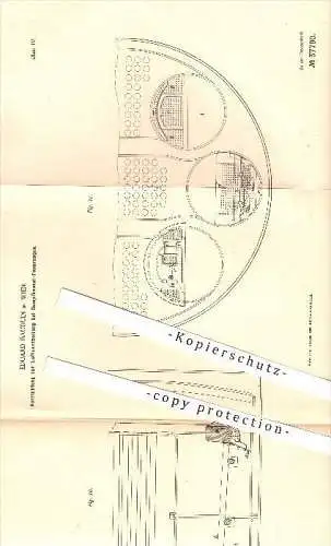 original Patent - Eduard Bauduin in Wien , 1886 , Luftverteilung bei Dampfkessel - Feuerungen , Dampfmaschine !!!