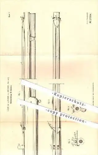 original Patent - Léon de Lunden , Brüssel , Belgien , 1883, Visiervorrichtung für Gewehre , Gewehr , Waffen , Geschosse