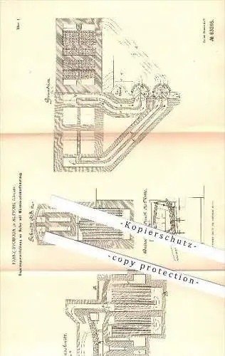 original Patent - Franz Svoboda in Altsohl / Zvolen , 1896 , Regelung an Öfen mit Wärmespeicher , Ofen , Ofenbauer !!!