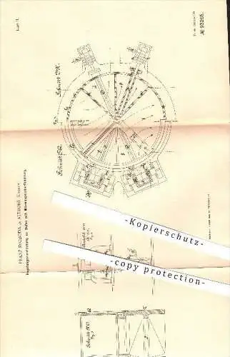 original Patent - Franz Svoboda in Altsohl / Zvolen , 1896 , Regelung an Öfen mit Wärmespeicher , Ofen , Ofenbauer !!!