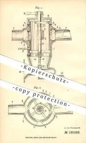 original Patent - Societa Anonima Fabbrica Italiana di Automobili , Turin ,1906, Karburator für Explosionskraftmaschinen