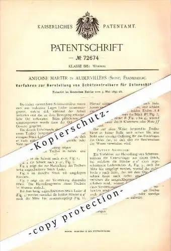 Original Patent - Antoine Marter à Aubervilliers , Seine , 1893 , Dispositif de tissage !!!