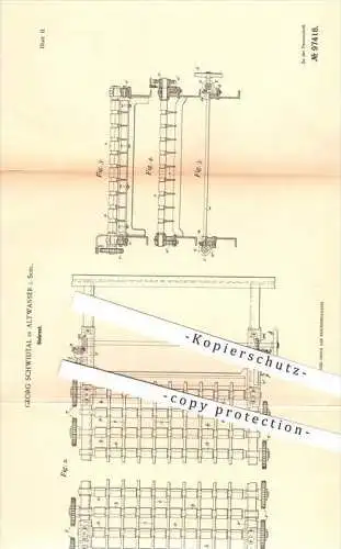 original Patent - Georg Schwidtal in Altwasser , Schlesien , 1897 , Siebrost , Rost , Kohlerost , Kohle !!!