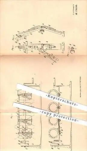 original Patent - Johann Petter Kvarnström in Tyskbo , Horndal , Schweden , 1904 , Spülvorrichtung für leere Gefäße !!!