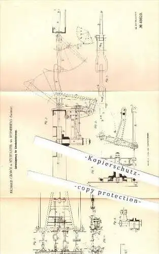 original Patent - Richard Georgi in Neustädtel bei Schneeberg , 1889 , Kupplung für Eisenbahnen , Eisenbahn , Lokomotive