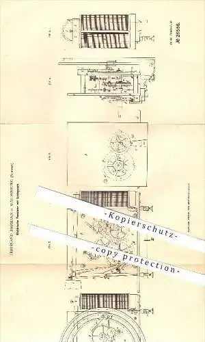 original Patent - F. Baumann in Waldenburg , Schweiz , 1883 , Elektrische Pendeluhr mit Schlagwerk , Uhr , Uhrmacher !!!