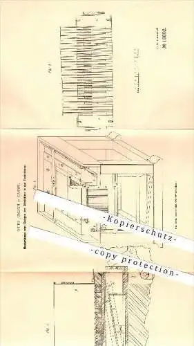 original Patent - Otto Jordan in Kassel , 1881 , Mechanismus für Zündhölzer , Sprengstoff , Zündholz !!!