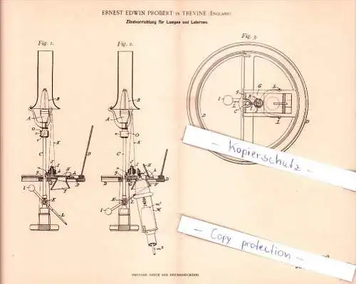 Original Patent - E. E. Probert in Trevine / Trefin , England , 1897 , Zündvorrichtung , Pembrokeshire !!!