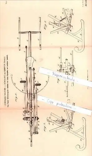 Original Patent - L. Thanner in Börwang bei Haldenwang , 1890 , Schlitten mit Fahrkufen , Kempten !!!