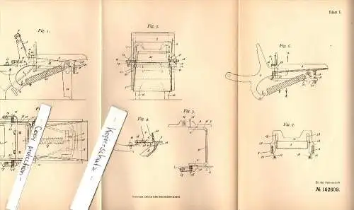 Original Patent - Léon Fondu in Bascoup Chapelle , 1906 , Apparat zum Schneiden von Tabak , Chapelle-lez-Herlaimont  !!!