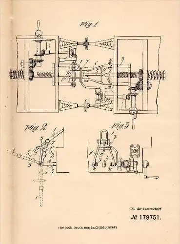 Original Patentschrift - Carl Wegner in Greifswald i. Mecklenburg , 1906 , Apparat zum Entkuppeln , Kupplung !!!